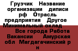 Грузчик › Название организации ­ диписи.рф › Отрасль предприятия ­ Другое › Минимальный оклад ­ 13 500 - Все города Работа » Вакансии   . Амурская обл.,Магдагачинский р-н